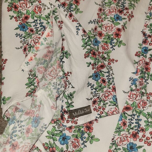 Matilda Jane Wish You Were Here Our Atlas Button Down Short Sleeve Floral Top S - Picture 12 of 15